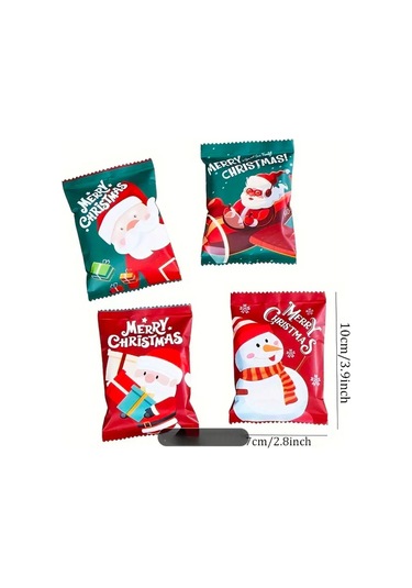Yılbaşı-noel Kurabiye Bisküvi Ambalaj Poşeti -5 Adet