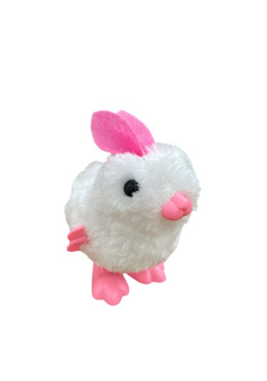 Kurmalı Peluş Beyaz Tavşan 10 Cm