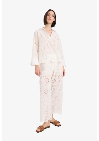 Defacto Regular Fit Brode Plaj Pantolonu-fall İn Love E4711ax25smwt16 Beyaz