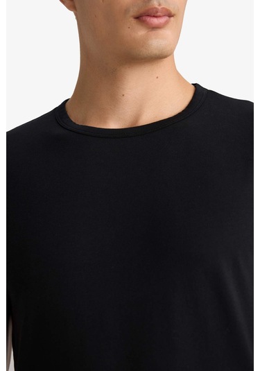 Defacto Slim Fit Dar Kesim Bisiklet Yaka Üst L4885az25aubk27 Siyah