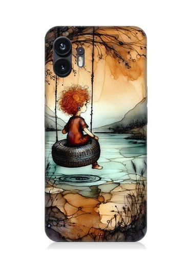 Nothing Phone 2 Yalnız Çocuk Desenli Silikon Kılıf