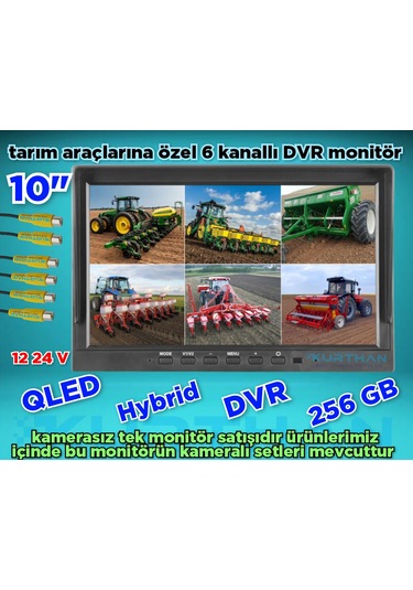 Qled Hybrid Dvr 6 Kanallı Monitör-kamerasız 256 Gb 12 24 Volt