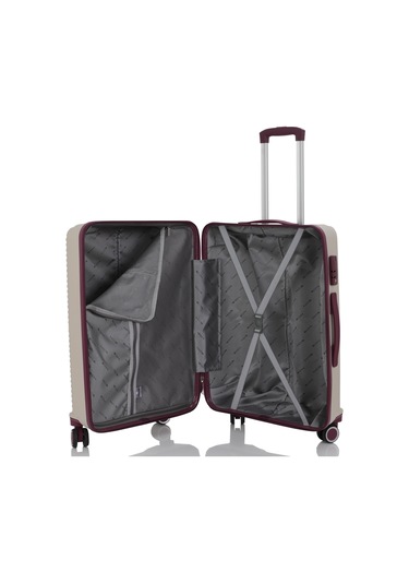 Mçs Polipropilen Valiz V374 55 Cm S21yy100000655 11148 Kemik/mürdüm