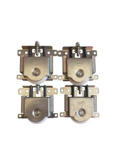 Yeşilax Sürgülü Dolap Ray Sistemi Üstten Askı Mekanizma Rulmanlı Krom