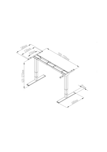 Elektrikli Yüksekliği Ayarlanabilir Masa Ayağı Çift Motorlu