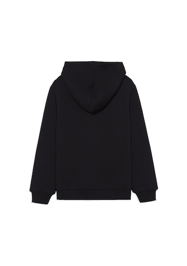 Mavi - Mavi Logo Baskılı Kapüşonlu Siyah Sweatshirt 6610110-900 Siyah