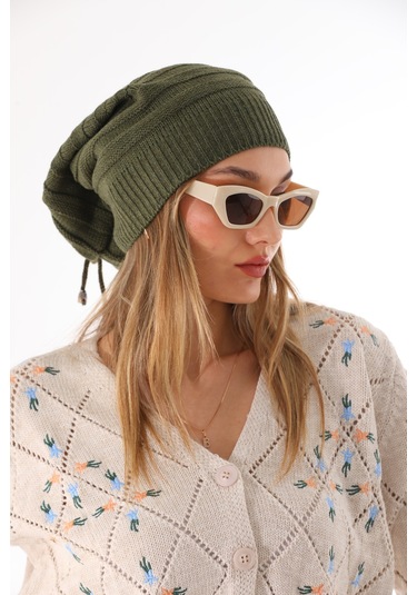 Kadın İpli Haki Bere Haki