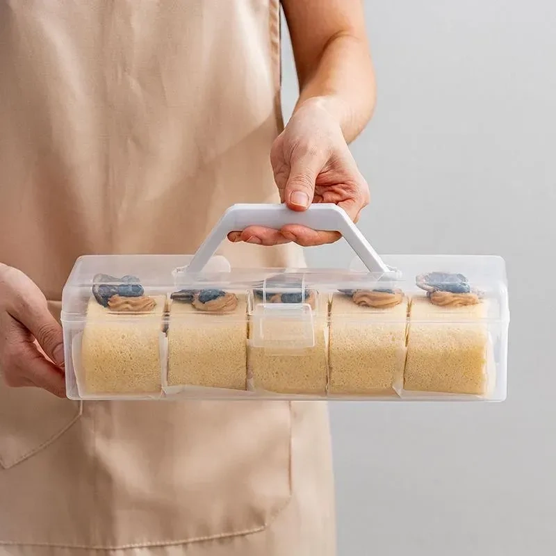 Yaleker Büyük Boy Gıda Seviyesi Pp Malzeme Pasta Sarımı Saklama Kutusu - Ev Kullanıma Uygun Muhafaza Kutusu Şeffaf