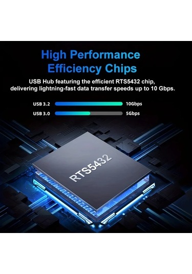 Xuweiwei Rshtech 10gbps 4-usb C Hub Yuksek Hizli Veri Transferi Macbook Uyumlu Laptop Chromebook Icin Tasinabilir Usb 3.2 Gen 2 Otg