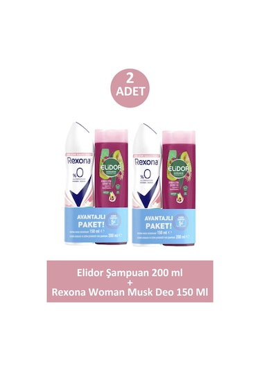 Rexona Woman Musk Deo 150 Ml+ Elidor Şampuan 200 Ml 2 Adet