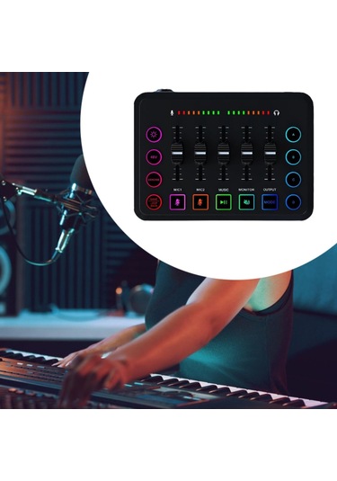 Homyl Şarkı Söyleme Kayıt Ses Kartı Taşınabilir Uyumlu Kompakt