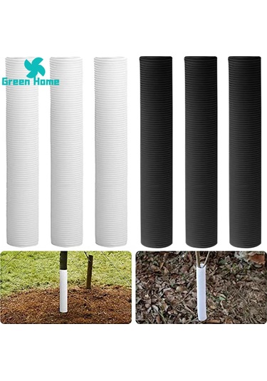 Lebihmurah 3943 Yeşil Ev Ağaç Kabuğu Koruyucuları Kullanımı Kolay Oluklu Ağaç Gövdesi Tüp Korumaları