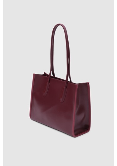 Paella Omuz Çantası Bordo Bordo