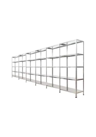 Galvanizraf 5 Katlı 6 Lı Bitişik Galvaniz Arşiv Depo Rafı 43X558 Galvaniz