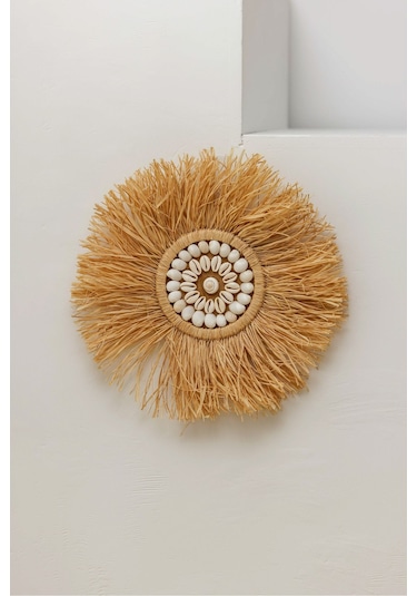 Bohem Mucize Deniz Kabuklu Rafya Duvar Dekoru M012