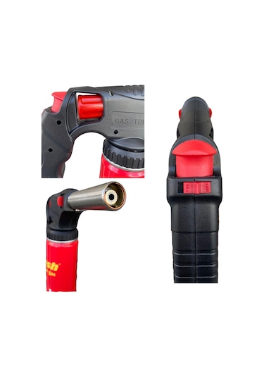 Depomega 1300 Derece Pürmüz Çakmak St-818 + 1 Adet Flash Çakmak Gazı Siyah