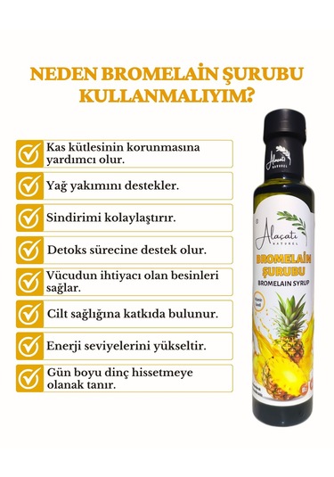 Bromelain Zengin İçerikli Detox Mix Şurubu 250ml X2 Adet