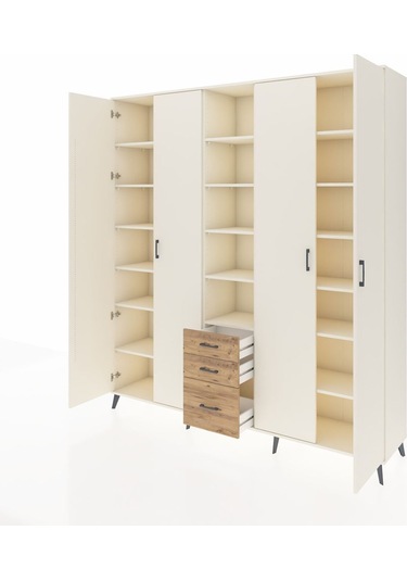 Hyperion Dolap 17 Raflı 3 Çekmeceli 4 Kapaklı 220x44x243 Aytaşı-aytaşı/çam Aytası/atlas Çam