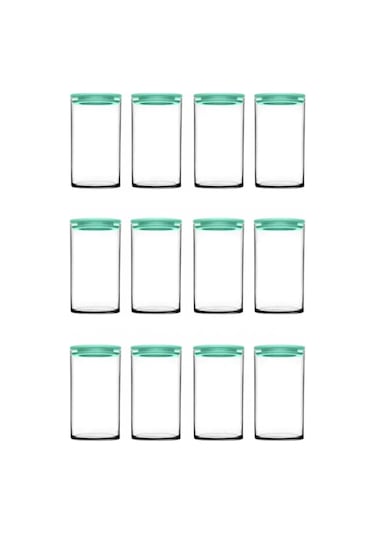 Paşabahçe  43736 Breakfast 12'li Turkuaz Kapaklı Vakumlu Kavanoz 730cc