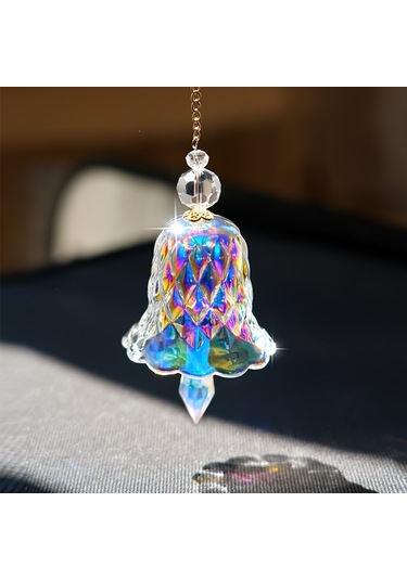 Gökkuşağı Cam Rüzgar Chime Sun Catcher Noel Dekorasyonları Şeffaf