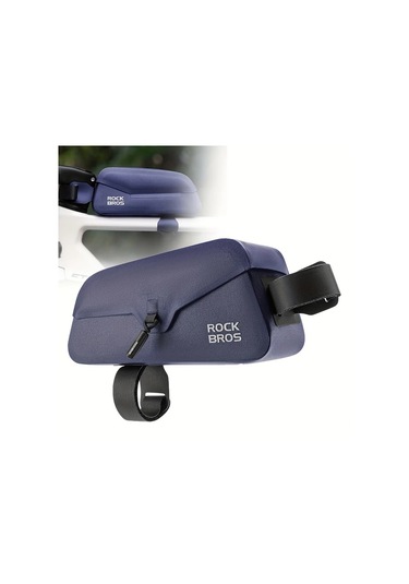 Willowhaven 1pc Royal Blue Rock Bros Manyetik Bisiklet Üst Boru Çantası Ayarlanabilir Kayış Dayanıklı Polyester Ahşap