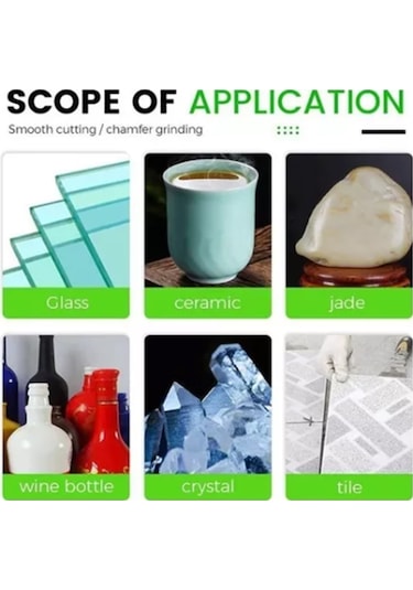 Tenfowee Diamantlı Cam Kesme Diskleri, Seramik Ve Porselen İçin, 6 Adet Paket, Açık Kenar, Hızlı Ve Hassas Kesim, Elektrikli Aletler İçin Uyumlu