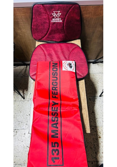 Massey Ferguson 135 Kırmızı Branda Ve Massey Ferguson Armalı Düz Koltuk Kılıfı
