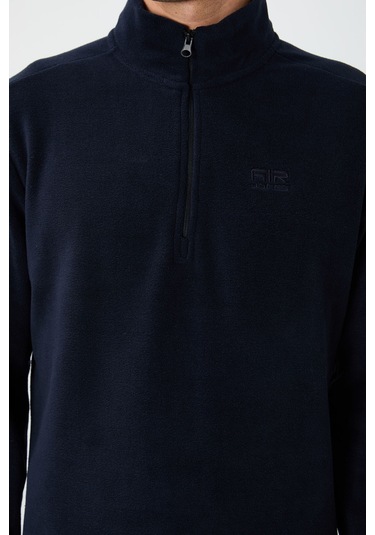 Tommy Life River Lacivert Dik Yaka Erkek Polar Sweatshirt - 88310 Lacivert