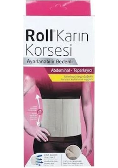 Roll Karın Korsesi Ayarlanabilir Bedenli