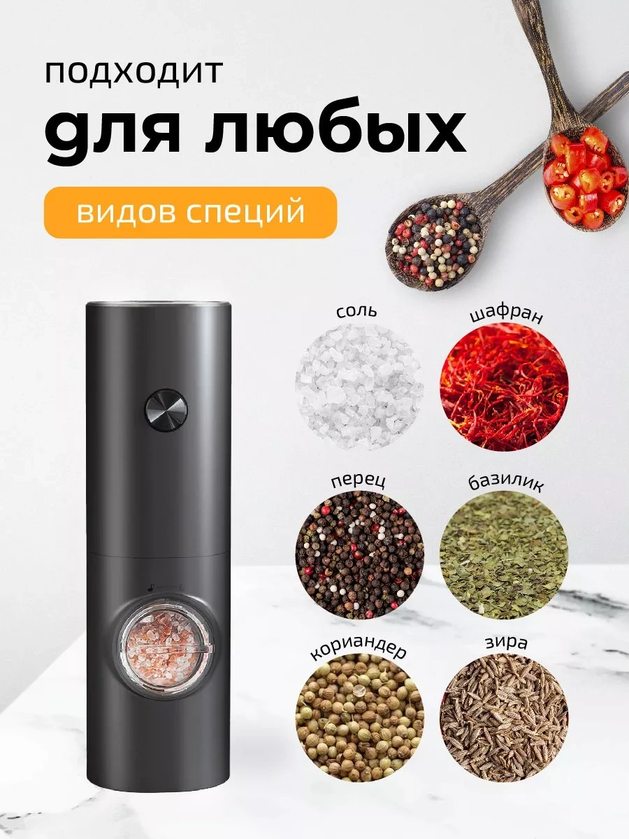 Innove Elektrikli Baharat Öğütücüsü, Aydınlatmalı 245535428 Siyah