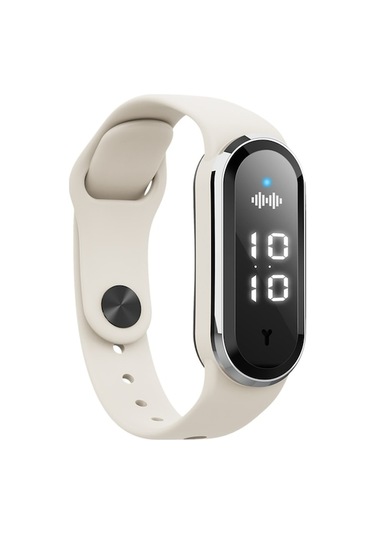 "çocuklar Ve Yetişkinler İçin Ultrasonik Sinek Kovucu Bileklik - Saat, Adım Sayar Ve Sıcaklık Ölçer Fonksiyonlu" Beyaz Beyaz