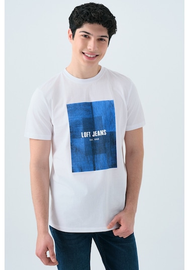 Loft Erkek Tişört Lf2038580 Beyaz