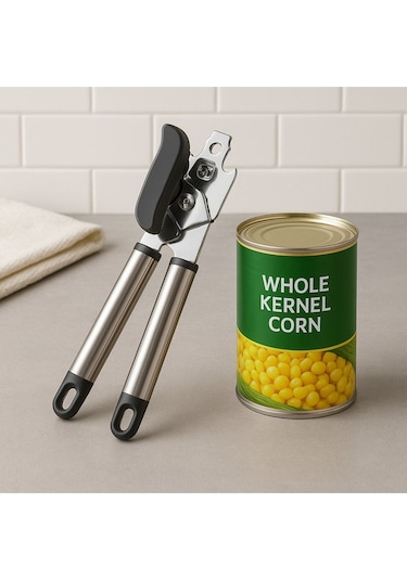 Qerhome Paslanmaz Çelik Konserve Açacağı Şişe Kapağı Kavanoz Kapağı Açmaya Yarayan Aparat 1 Adet Çok Renkli