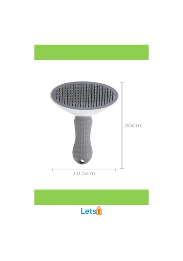 Otomatik Temizlenen Kedi Köpek Tüy Tarama Fırçası Gri