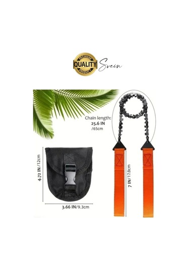 Taşınabilir Mini El Zincirli Testere Kamp Doğa Ağaç Dal Kesme Çelik Hafif Pratik Taşıma Çantası