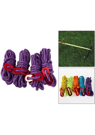 Suntek 4 Adet 6.65ft Gezi Yansıtıcı Naylon Kordon Çadır Mor