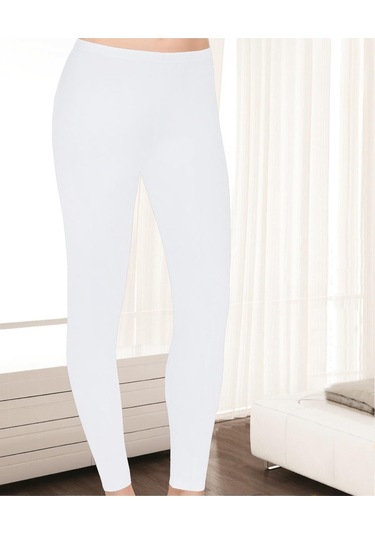 Kadın Modal Uzun Tayt Siyah 3'lü Paket Beyaz
