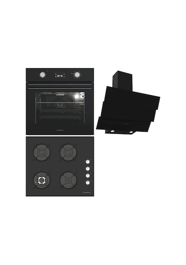 Termikel BO O6555C DB + BH P6194C B + CH S6532C BB Siyah Ankastre Set