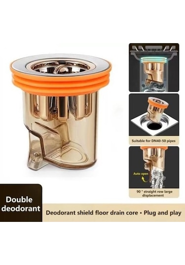 Bosphorusboutique02 Yer Sifonu Deodorantı, Tıkanma Önleyici, Hamamböceği Saç Durdurucu, Koku Giderici, Anti-su Dönüş, Banyo Tuvalet Drenaj Çekirdek, Ev Tedarik, Sarı Sarı