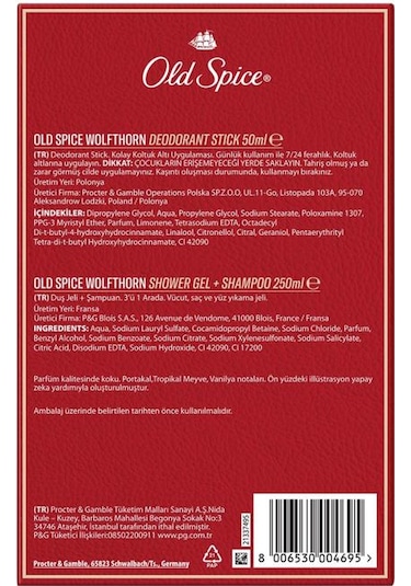 Old Spice Wolfthorn Gamer Seti Deodorant Stick 50 Ml + Duş Jeli 250 Ml