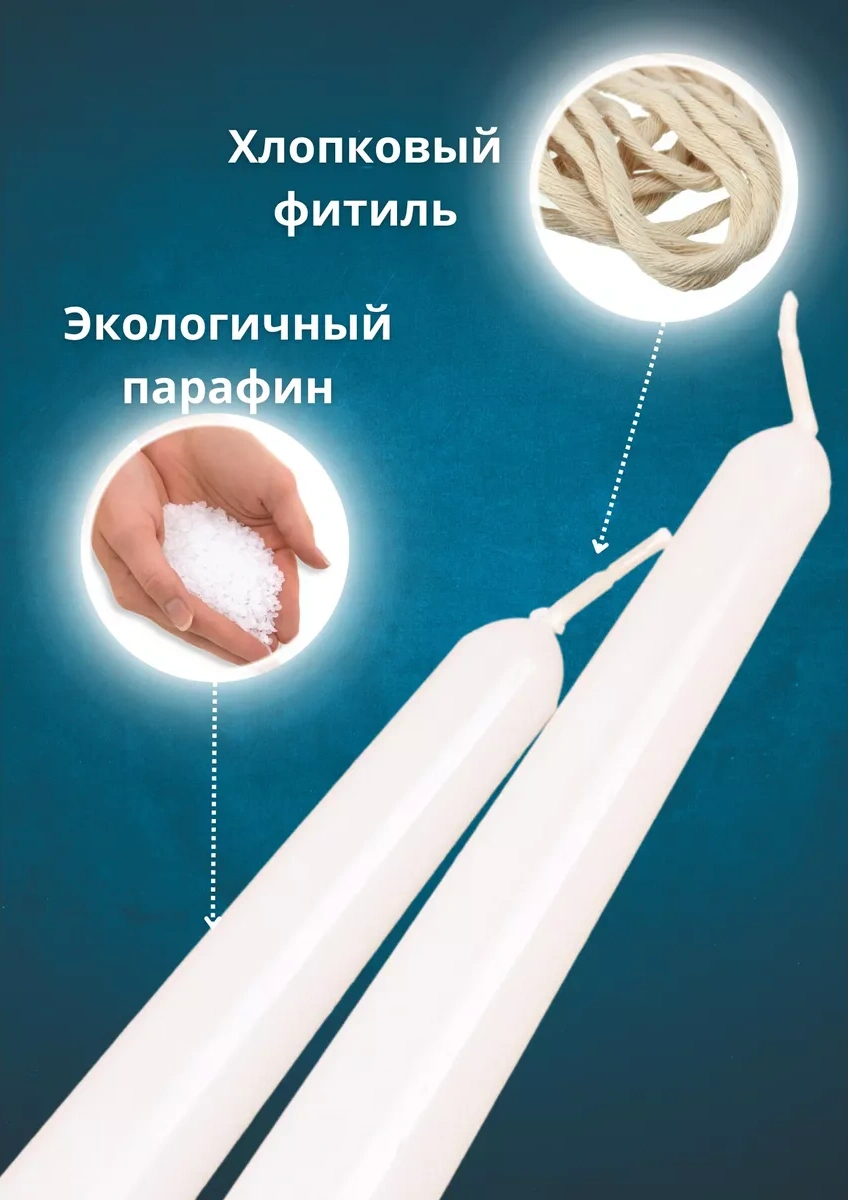 Domsadmarket Antik Kurdele Mumları 10'lu Set 25 Cm 192769028 Beyaz