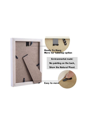 Gajeena 8 İnç 5'li Foto Çerçeve Seti - Duvar & Masaya Yerleştirilebilir - Dayanıklı Organik Plastik Cam - Ev Ofis Dekorasyonu