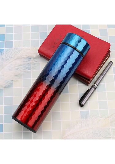 Pazly Paslanmaz Çelik Elmas Termos 500ml - Uzun Süre Sıcak Tutar, Kaymaz Taban, Dayanıklı