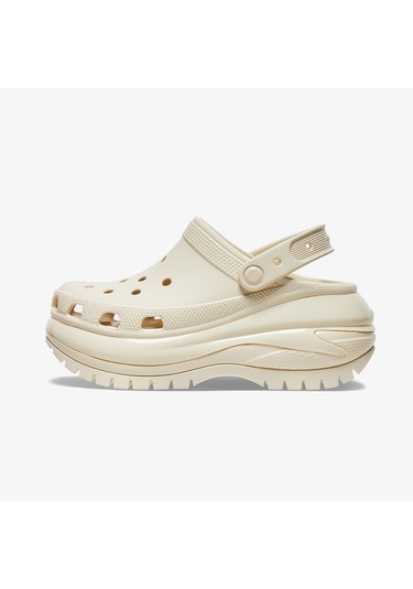 Crocs Classic Mega Crush Kadın Krem Terlik Düz 207988 KREM Krem