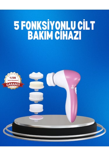 Flzdgnkr Tnabilir 5 İn 1 Elektrikli Cilt Temizleyici