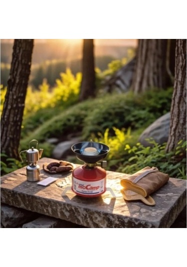 Ebitda Kamp Ocağı Seti Kırmızı-siyah - Hafif Ve Taşınabilir Kamp Pişirme Aleti Kırmızı - Siyah