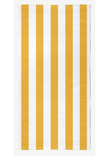 Çizgili Dijital Baskılı 75x150 Cm Plaj Havlusu SARI