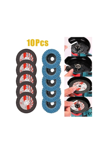 Hombey 75mm Çift Taraflı Kesici Diskler - Seramik, Ahşap, Metal İçin 10mm İç Çaplı 15 Adet Minik Köşe Taslama Disk Seti