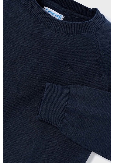 Erkek Çocuk Reglan Kollu Basic Triko Kazak - Lacivert Gri