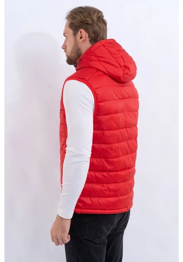 T.a Shop Fermuarlı Kapüşonlu Mevsim Geçiş Yeleği 482996491 Kırmızı